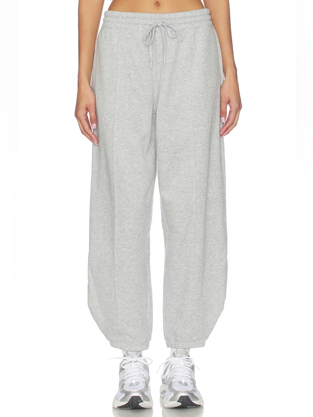 Beyond Yoga Women's Luxefleece Barrel Sweatpant in Light Heathered Gray NWT